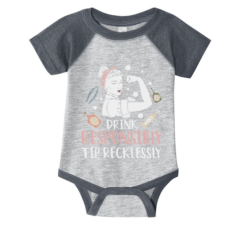 Retro Bartending Saying Mixologist Barkeeper & Bartender Infant Baby Jersey Bodysuit