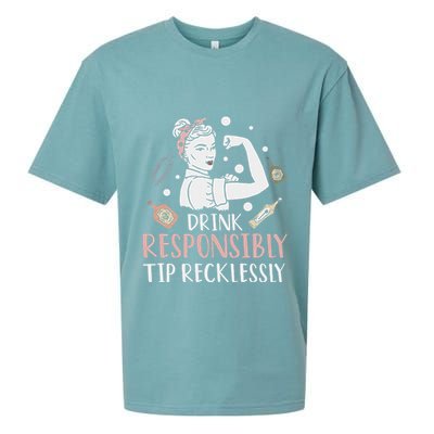 Retro Bartending Saying Mixologist Barkeeper & Bartender Sueded Cloud Jersey T-Shirt