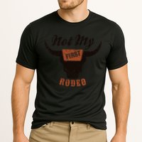 Retro Bull Skull Not My First Rodeo Western Country Cowboy Cooling Performance Crew T-Shirt