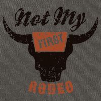Retro Bull Skull Not My First Rodeo Western Country Cowboy Cotton Canvas Backpack