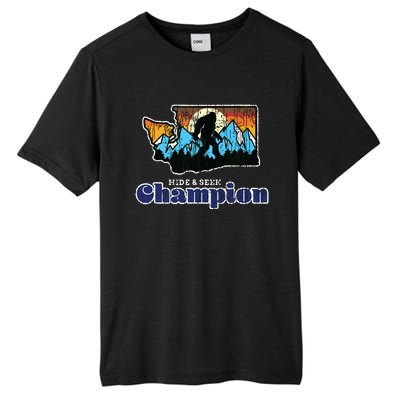 Retro Bigfoot State Of Washington Hide And Seek Champion Tall Fusion ChromaSoft Performance T-Shirt