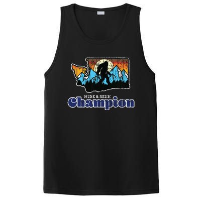 Retro Bigfoot State Of Washington Hide And Seek Champion PosiCharge Competitor Tank