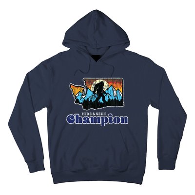 Retro Bigfoot State Of Washington Hide And Seek Champion Hoodie