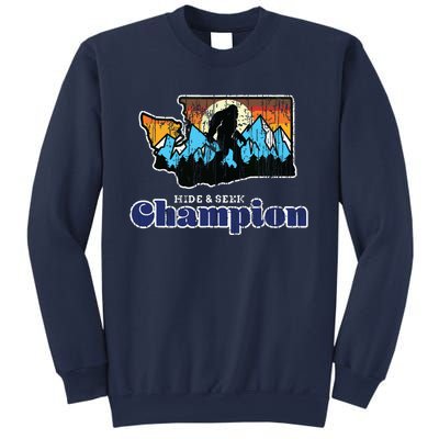 Retro Bigfoot State Of Washington Hide And Seek Champion Sweatshirt