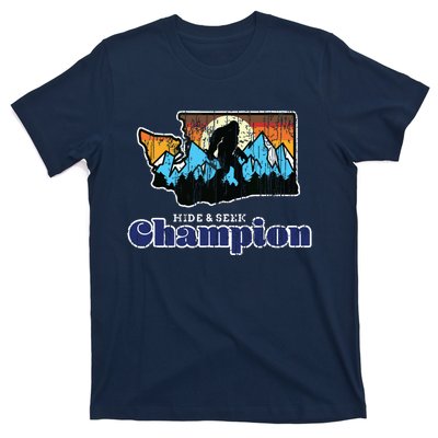 Retro Bigfoot State Of Washington Hide And Seek Champion T-Shirt