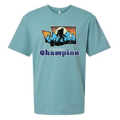 Retro Bigfoot State Of Washington Hide And Seek Champion Sueded Cloud Jersey T-Shirt