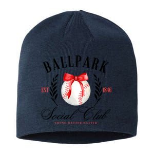 Retro Ballpark Social Club Est 1846 Baseball Sustainable Beanie