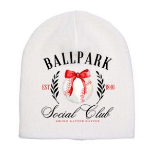 Retro Ballpark Social Club Est 1846 Baseball Short Acrylic Beanie