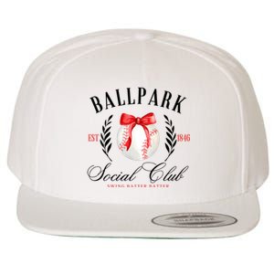 Retro Ballpark Social Club Est 1846 Baseball Wool Snapback Cap