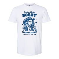 Rodeo Baby Sorry IM Busy Doing Cowgirl Stuff Right Now Softstyle CVC T-Shirt