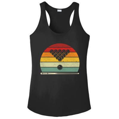 Retro Billiards Sunset Vintage Pool Hobby Sport Funny Bday Gift Ladies PosiCharge Competitor Racerback Tank