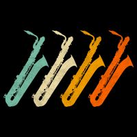 Retro Baritone Saxophone Gift For Bari Saxophonist Gift Cooling Performance Crew T-Shirt