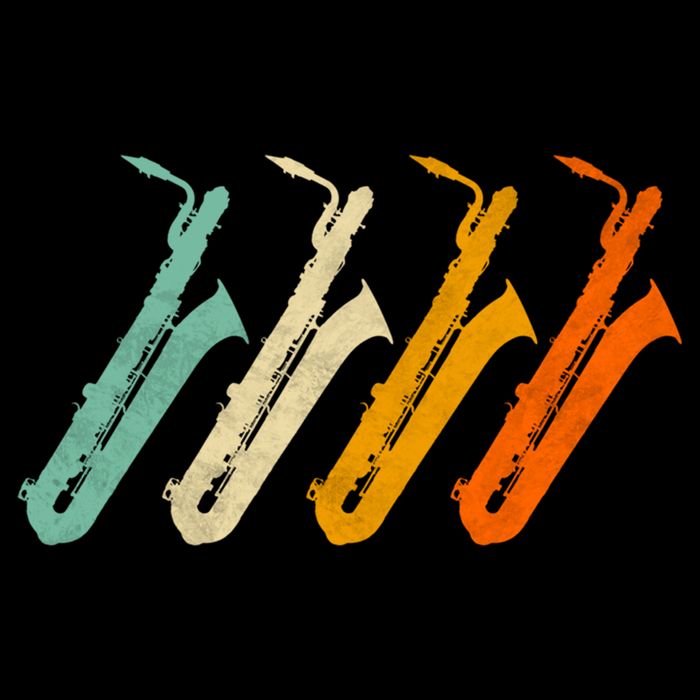 Retro Baritone Saxophone Gift For Bari Saxophonist Gift Cooling Performance Crew T-Shirt