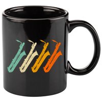 Retro Baritone Saxophone Gift For Bari Saxophonist Gift 11oz C Handle Ceramic Mug