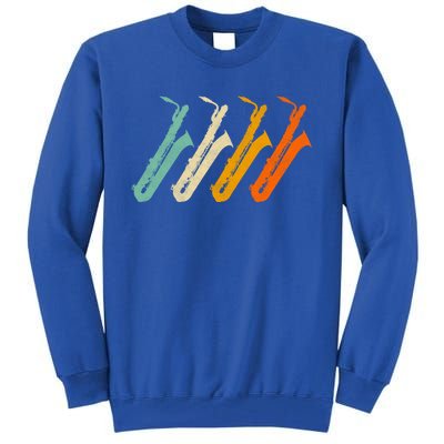 Retro Baritone Saxophone Gift For Bari Saxophonist Gift Tall Sweatshirt