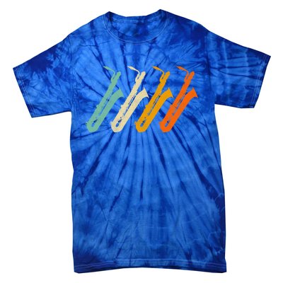 Retro Baritone Saxophone Gift For Bari Saxophonist Gift Tie-Dye T-Shirt