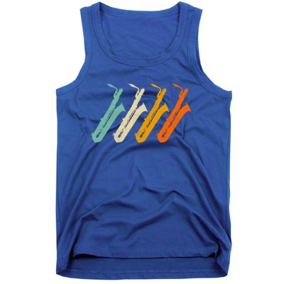 Retro Baritone Saxophone Gift For Bari Saxophonist Gift Tank Top