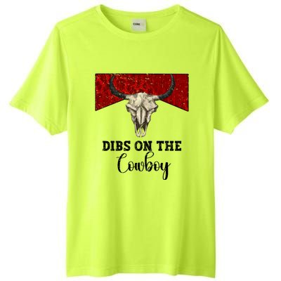 Retro Bull Skull Dibs On The Cowboy Western Country Cowboy Gift Tall Fusion ChromaSoft Performance T-Shirt