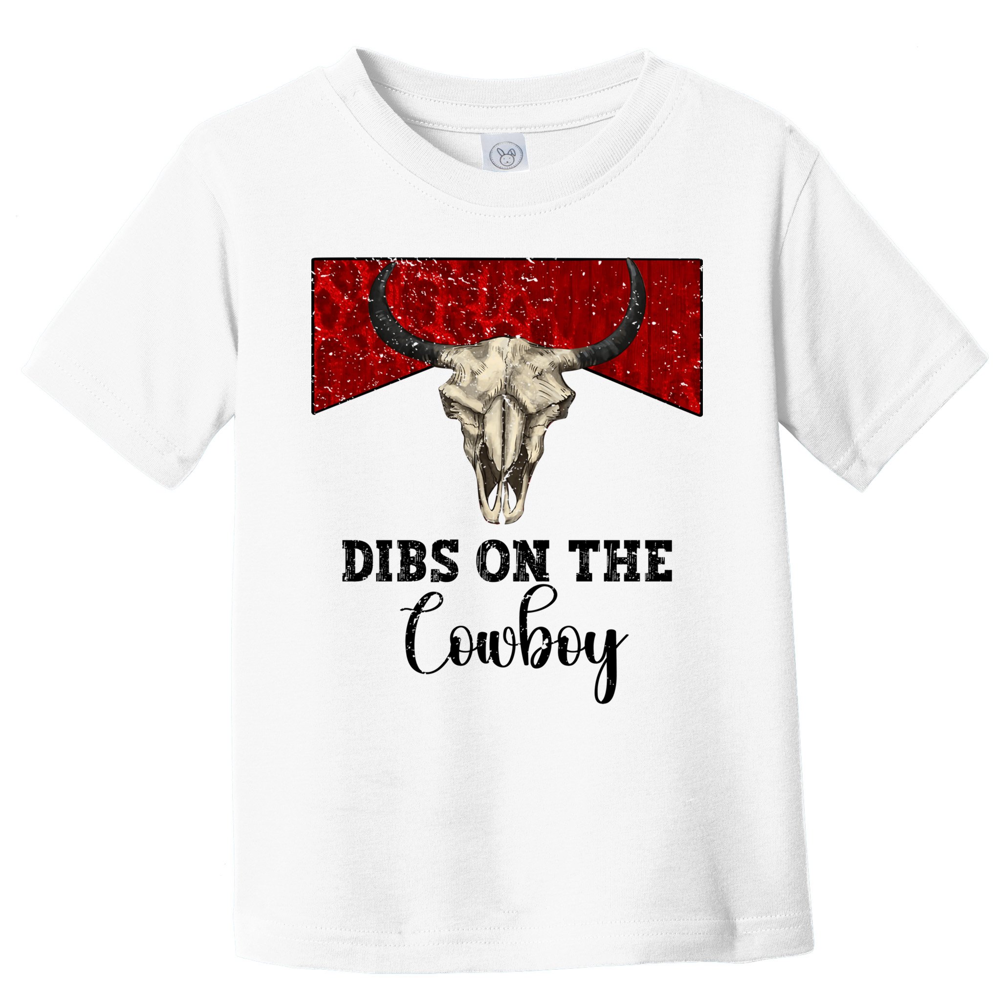 Retro Bull Skull Dibs On The Cowboy Western Country Cowboy Gift Toddler T-Shirt