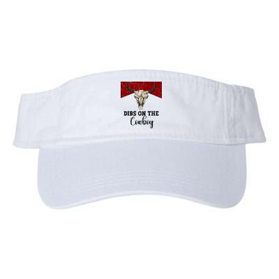 Retro Bull Skull Dibs On The Cowboy Western Country Cowboy Gift Visor