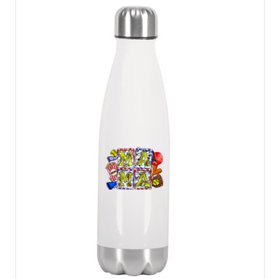 Retro Baseball Softball Mama Mom Life Mother’s Day Stainless Steel Insulated Water Bottle