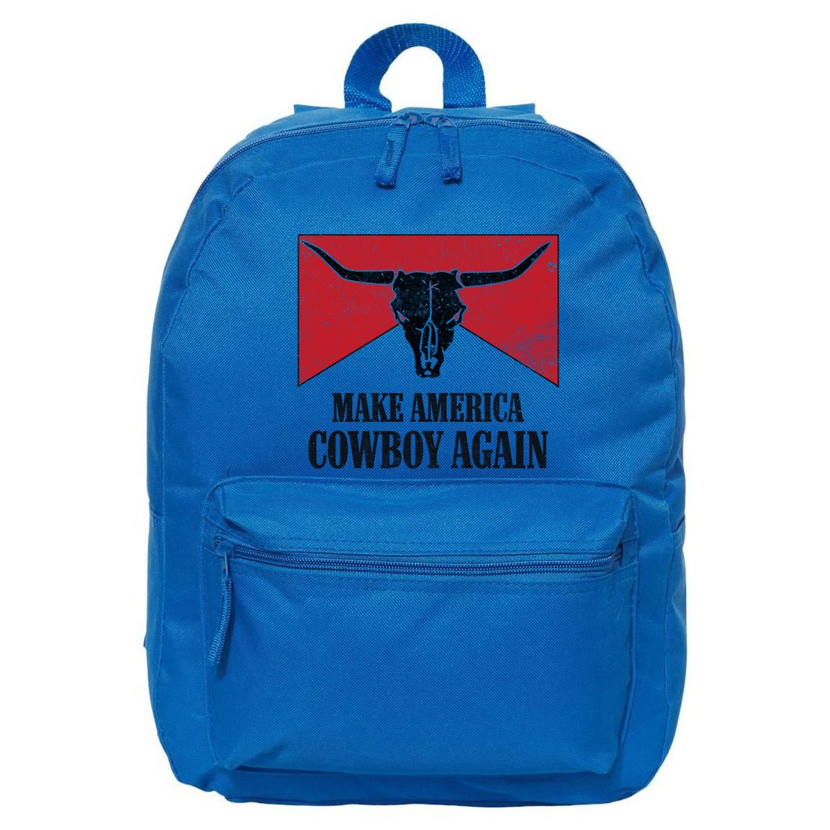 Retro Bull Skull Western Life Makes America A Cow Again Gift 16 in Basic Backpack