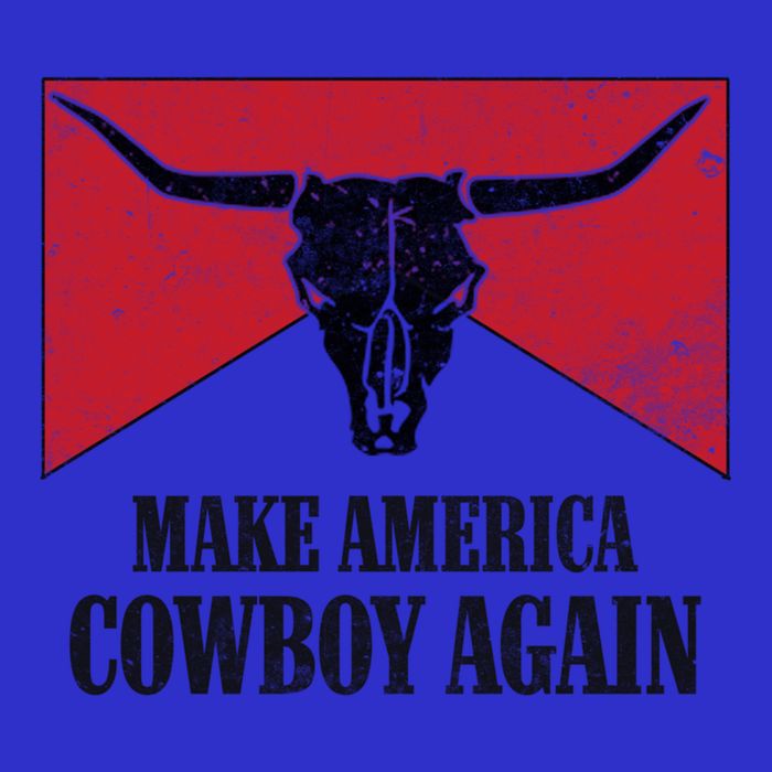 Retro Bull Skull Western Life Makes America A Cow Again Gift 16 in Basic Backpack