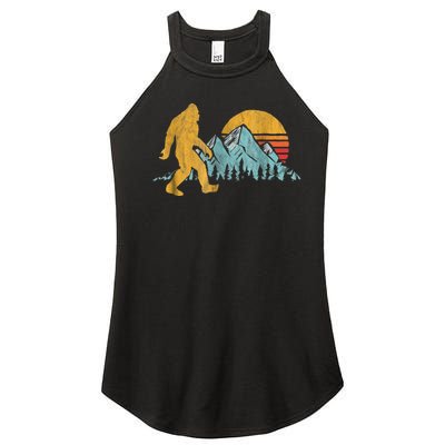 Retro Bigfoot Silhouette Mountain Sun Women’s Perfect Tri Rocker Tank