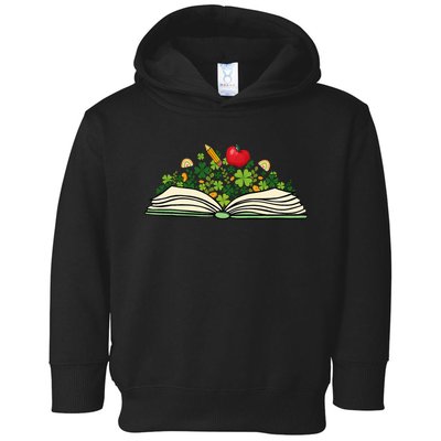 Reading Book St Patricks Day Reader Bookish Bibliophile Toddler Hoodie