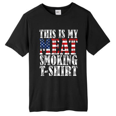 Retro BBQ Smoker Vintage US Flag This Is My Meat Smoking Tall Fusion ChromaSoft Performance T-Shirt