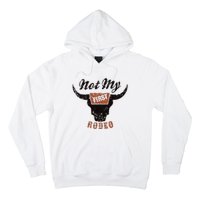 Retro Bull Skull Not My First Rodeo Western Country Cowboy Hoodie