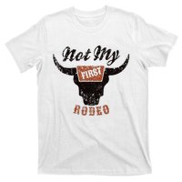 Retro Bull Skull Not My First Rodeo Western Country Cowboy T-Shirt