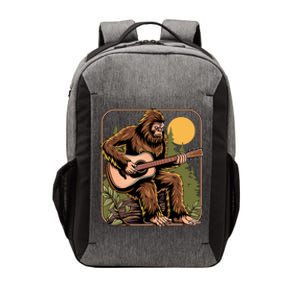 Retro Bigfoot Sasquatch Playing Acoustic Guitar Guitarist Vector Backpack