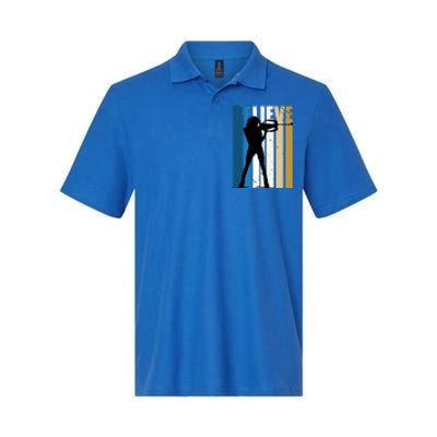 Retro Biathlon Shooting Guns Skiing Female Gift Softstyle Adult Sport Polo