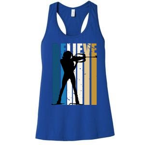 Retro Biathlon Shooting Guns Skiing Female Gift Women's Racerback Tank