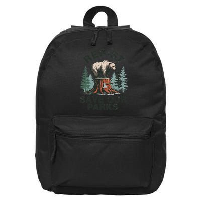 Resist Bear - Save Our Parks Wildlife Protection Women 16 in Basic Backpack