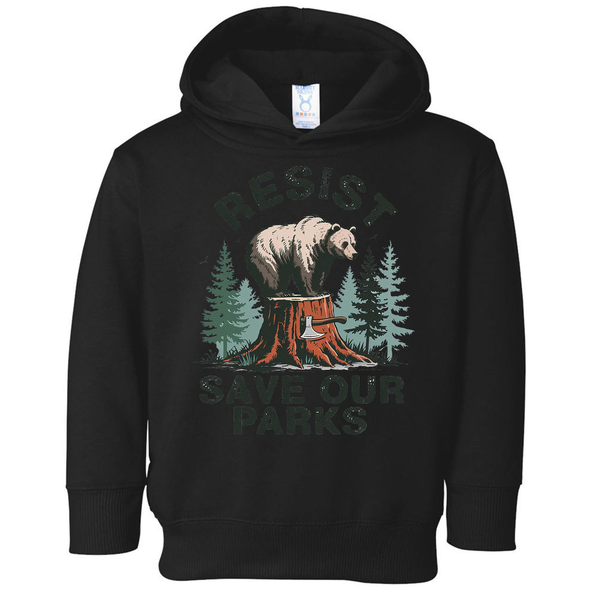 Resist Bear - Save Our Parks Wildlife Protection Women Toddler Hoodie