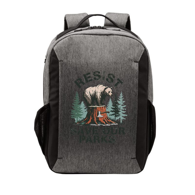 Resist Bear - Save Our Parks Wildlife Protection Women Vector Backpack