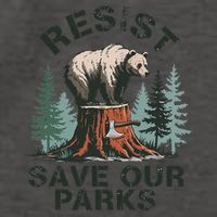 Resist Bear - Save Our Parks Wildlife Protection Women Vector Backpack