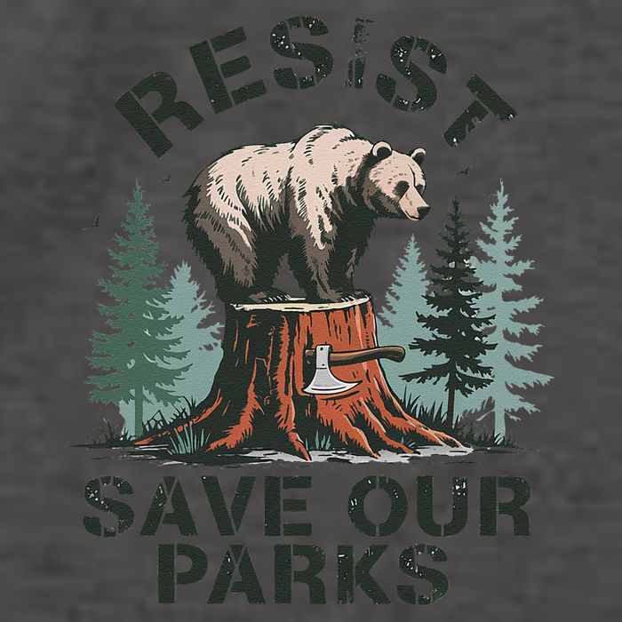 Resist Bear - Save Our Parks Wildlife Protection Women Vector Backpack