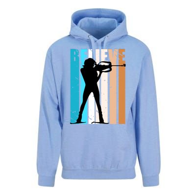 Retro Biathlon Shooting Guns Skiing Female Gift Unisex Surf Hoodie