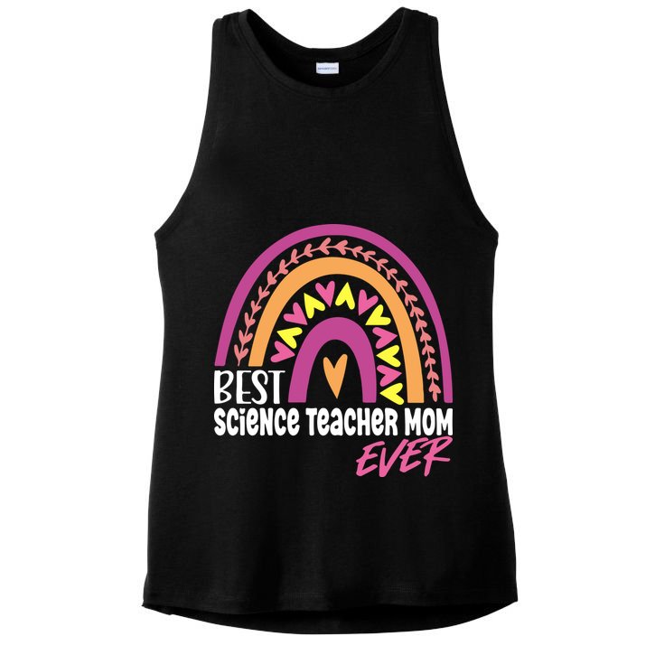 Rainbow Best Science Teacher Mom Ever Mother's Day Gift Ladies PosiCharge Tri-Blend Wicking Tank