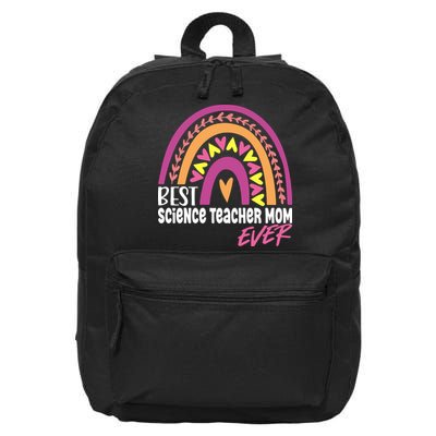 Rainbow Best Science Teacher Mom Ever Mother's Day Gift 16 in Basic Backpack