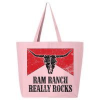 Retro Bull Skull Western Life Country Ram Ranch Rockin' Vibes 25L Jumbo Tote