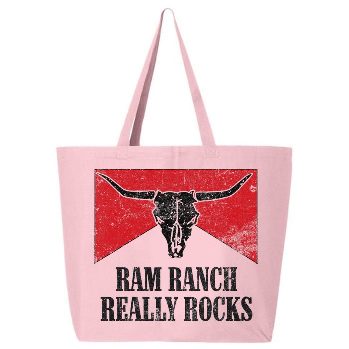 Retro Bull Skull Western Life Country Ram Ranch Rockin' Vibes 25L Jumbo Tote
