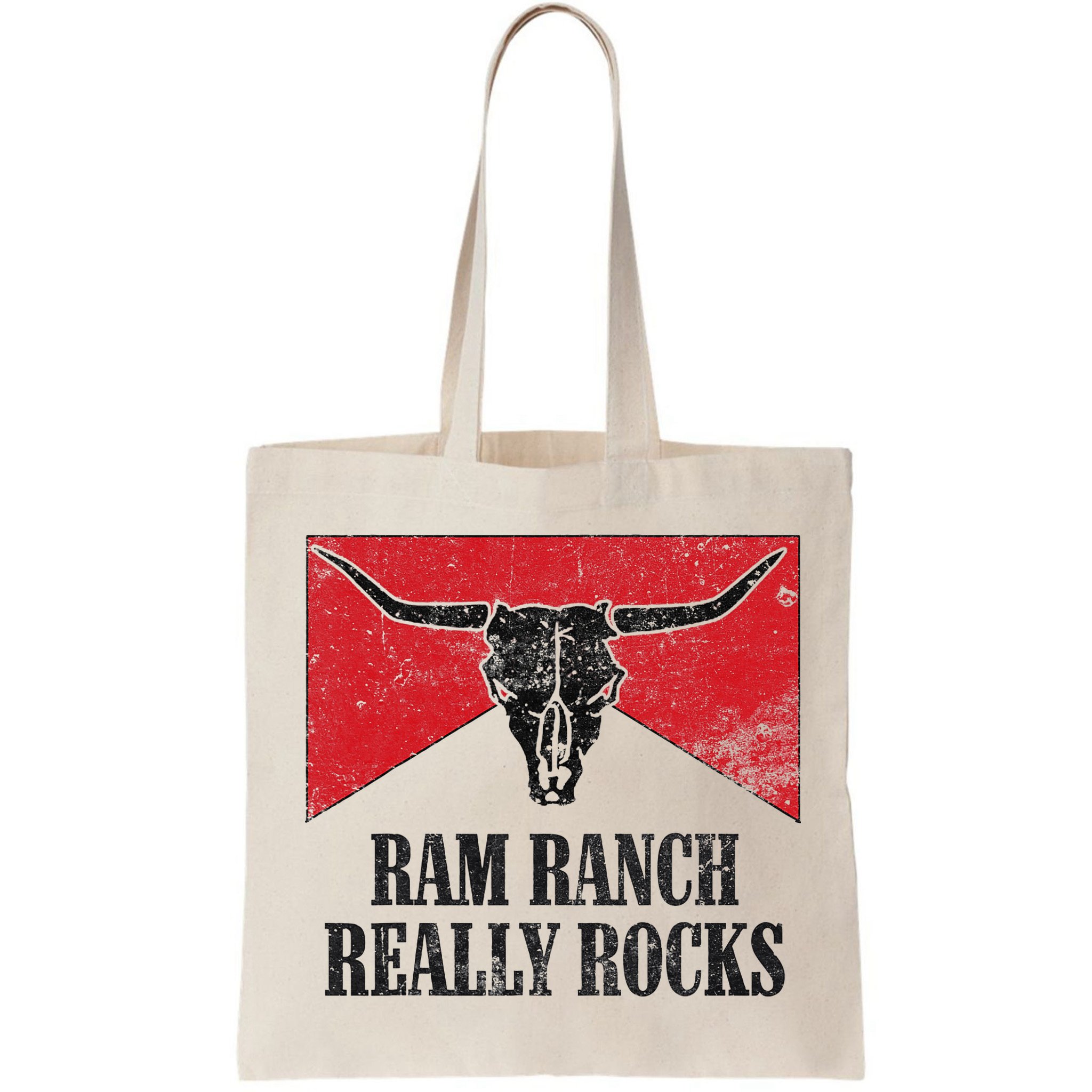 Retro Bull Skull Western Life Country Ram Ranch Rockin' Vibes Bag