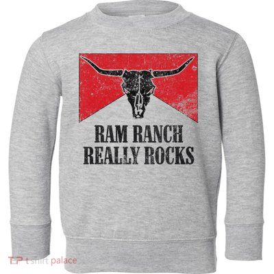 Retro Bull Skull Western Life Country Ram Ranch Rockin' Vibes Toddler Sweatshirt