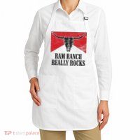 Retro Bull Skull Western Life Country Ram Ranch Rockin' Vibes Apron