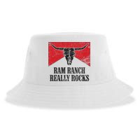 Retro Bull Skull Western Life Country Ram Ranch Rockin' Vibes Sustainable Bucket Hat