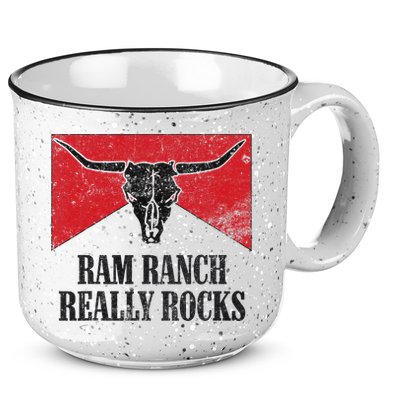 Retro Bull Skull Western Life Country Ram Ranch Rockin' Vibes 15oz Campfire Ceramic Mug